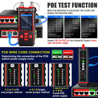 NOYAFA NF-859GT 10-in-1 Multifunction Network Cable Tester with Alignment Test, Wire Detection, Port Blinking, Cable Length Test, PoE Test, Crimping Test, OPM & VFL for Ethernet & Fiber Installation, Maintenance, Troubleshooting, and Structured Cabling