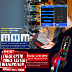 NOYAFA NF-859GT 10-in-1 Multifunction Network Cable Tester with Alignment Test, Wire Detection, Port Blinking, Cable Length Test, PoE Test, Crimping Test, OPM & VFL for Ethernet & Fiber Installation, Maintenance, Troubleshooting, and Structured Cabling