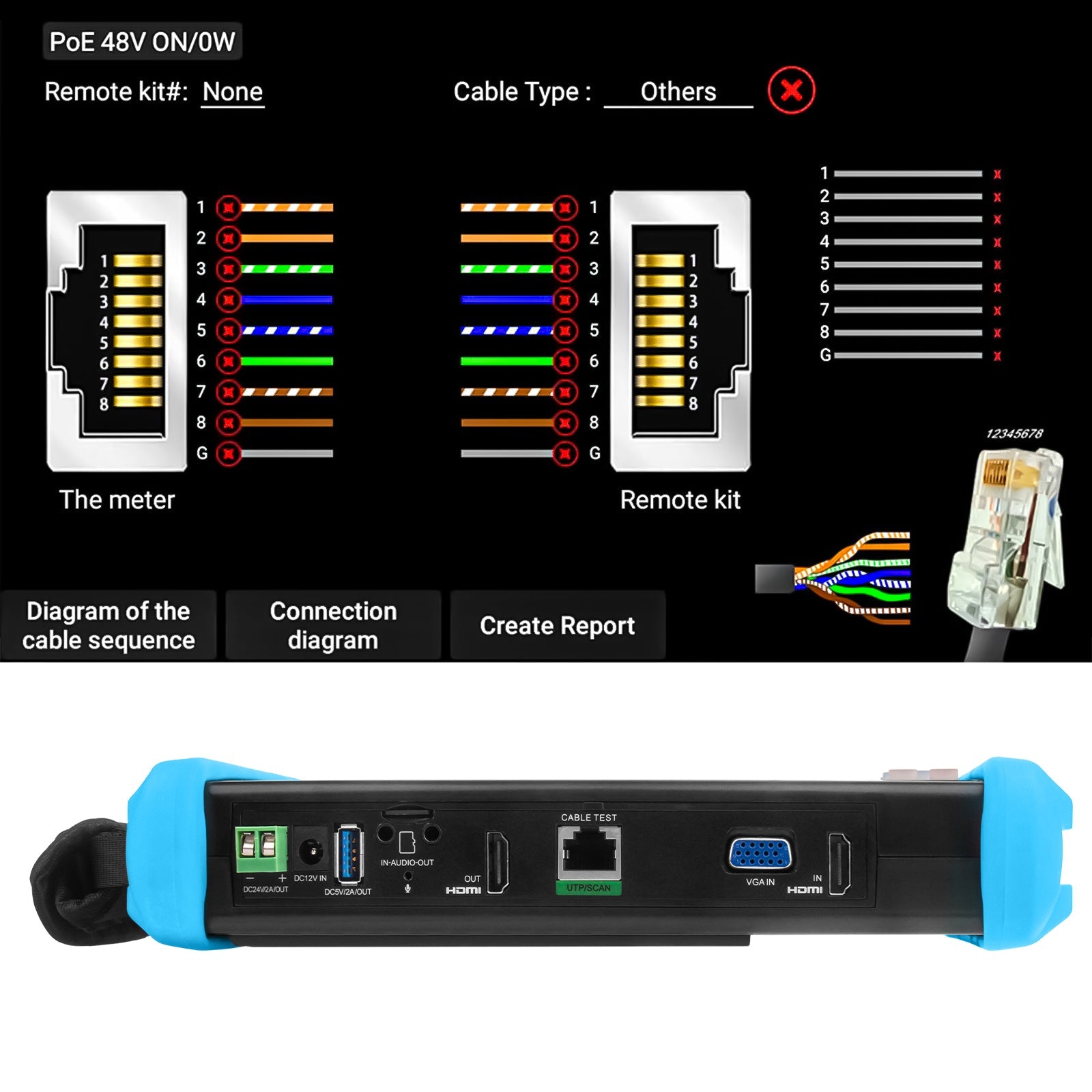 NOYAFA NF-716ADHS PRO All-in-one IPC CCTV Camera Tester